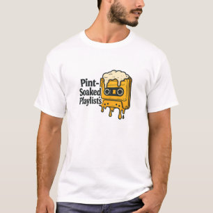 Camiseta Cinta de Música de Cerveza Amarilla Derritiéndose 