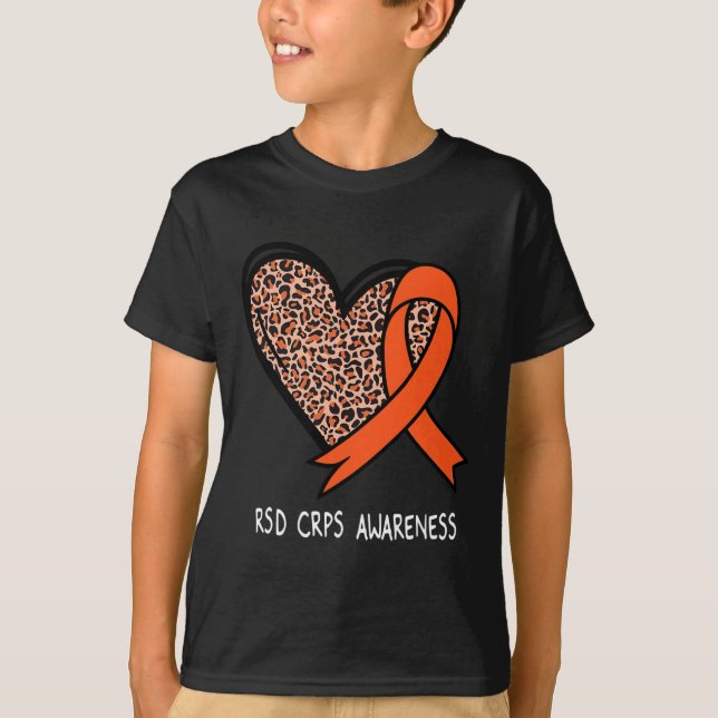 Camiseta Cinta de Naranja de conciencia de RSD CRPS (Anverso)