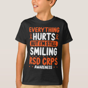 Camiseta Cinta de Naranja de guerreros RSD CRPS aún sonrien