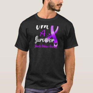 Camiseta Cinta de opciones soy un superviviente de la viole
