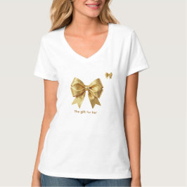 Camiseta Cinta de oro con polvo de diamante