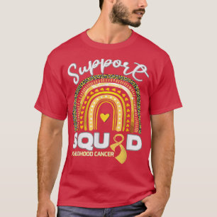 Camiseta Cinta de oro de apoyo al cáncer infantil para muje