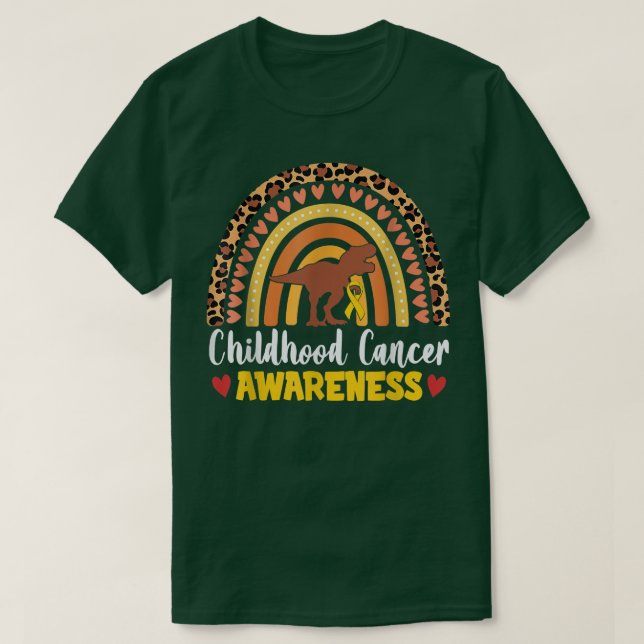 Camiseta Cinta de oro de dinosaurio para la sensibilización (Diseño del anverso)