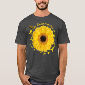 Camiseta Cinta de oro de girasol Sensibilización sobre el c