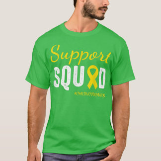Camiseta Cinta de oro de la banda de apoyo para el cáncer i