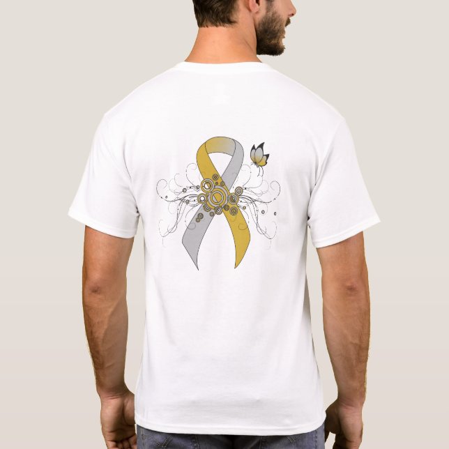 Camiseta Cinta de oro y plata con mariposa (Reverso)