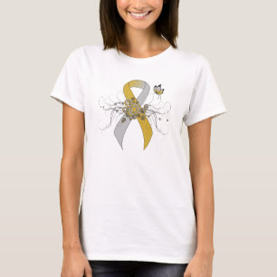 Camiseta Cinta de oro y plata con mariposa
