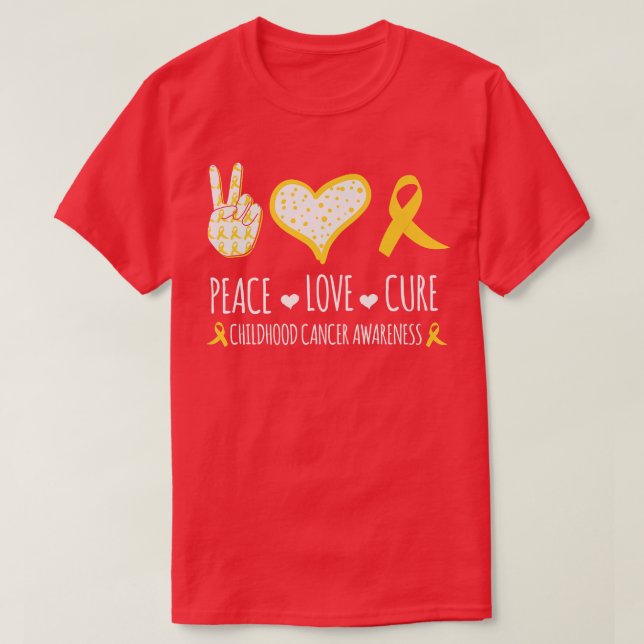 Camiseta cinta de prevención de cáncer infantil (Diseño del anverso)