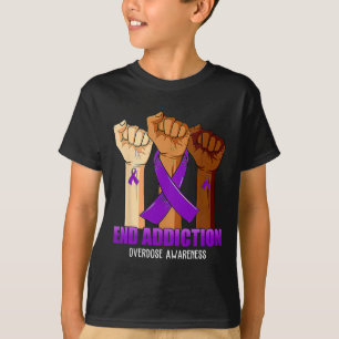 Camiseta Cinta de prevención de sobredosis de adicción fina