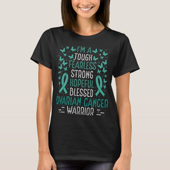Camiseta Cinta de prevención del cáncer de ovario Guerrero  (Anverso)