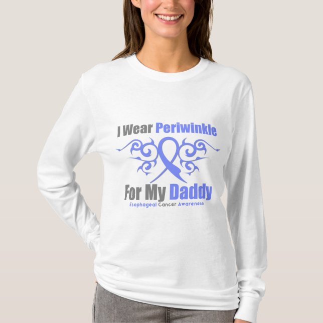 Camiseta Cinta de riesgo de cáncer de esofágico Papi (Anverso)