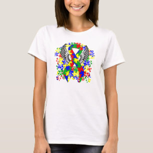Camiseta Cinta De Rompecabezas Con Alas