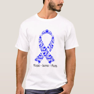 Camiseta Cinta de sensibilización azul Hope