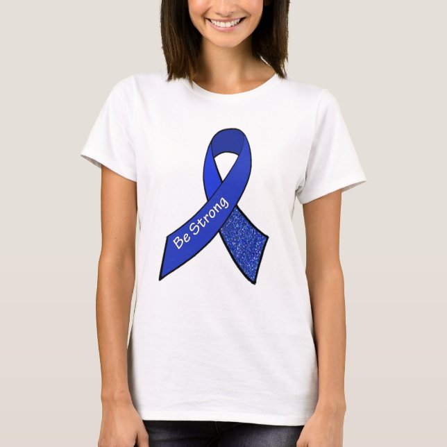 Camiseta Cinta de sensibilización azul para guerreros del M (Anverso)