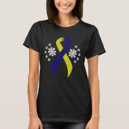 Camiseta Cinta de sensibilización azul y amarilla del table