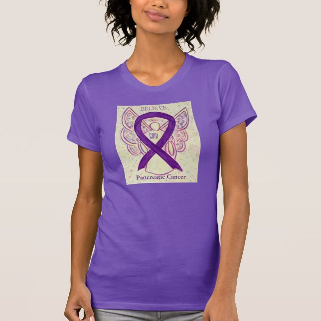 Camiseta Cinta de sensibilización contra el cáncer pancreát (Anverso)