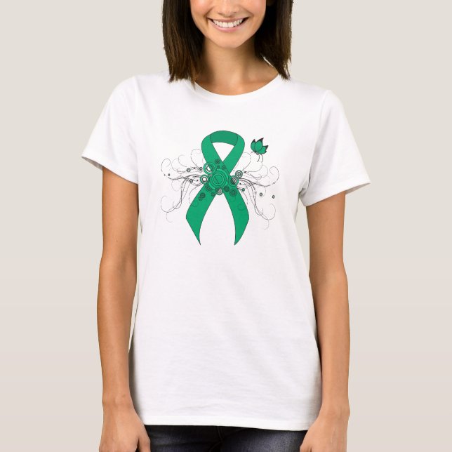 Camiseta Cinta de sensibilización de Jade con mariposa (Anverso)