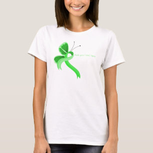 Camiseta Cinta de sensibilización de la mariposa verde cla