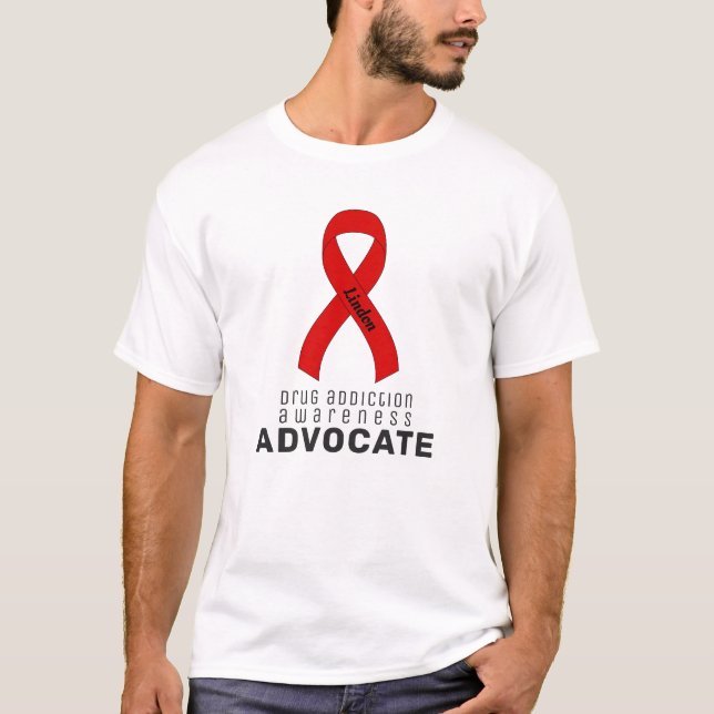 Camiseta Cinta de sensibilización sobre adicción a las drog (Anverso)