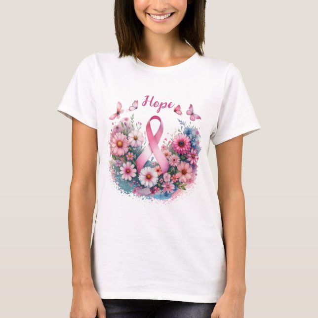 Camiseta Cinta de sensibilización sobre el cáncer de mama (Anverso)