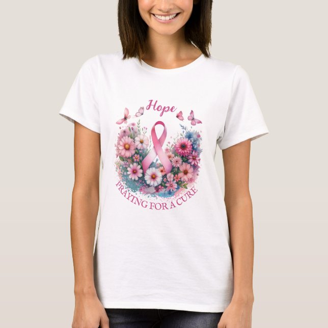 Camiseta Cinta de sensibilización sobre el cáncer de mama (Anverso)