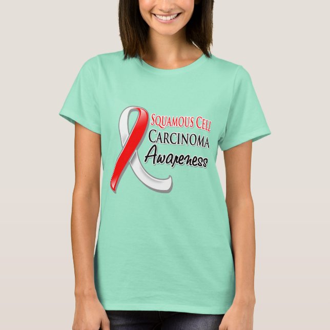 Camiseta Cinta de sensibilización sobre el carcinoma celula (Anverso)
