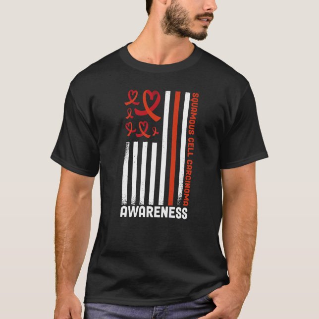 Camiseta Cinta de sensibilización sobre el carcinoma celula (Anverso)