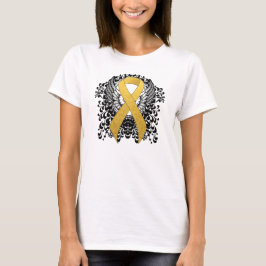 Camiseta Cinta de sensibilización sobre el oro con alas