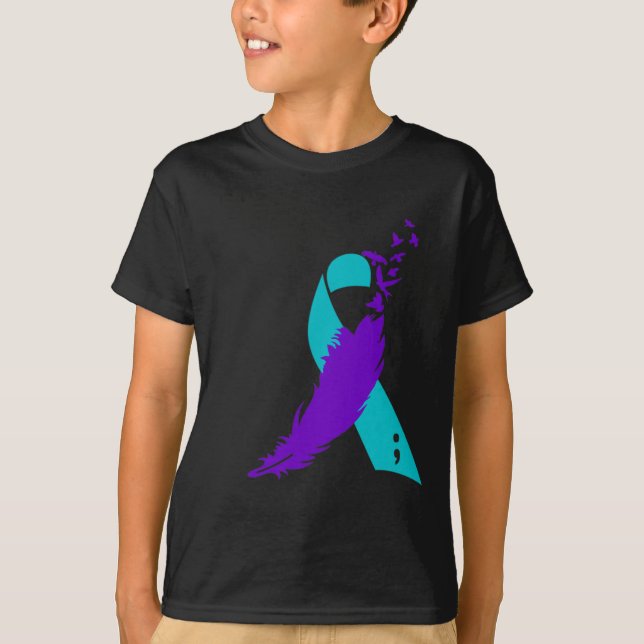 Camiseta Cinta de Sensibilización sobre el Suicidio de Semi (Anverso)