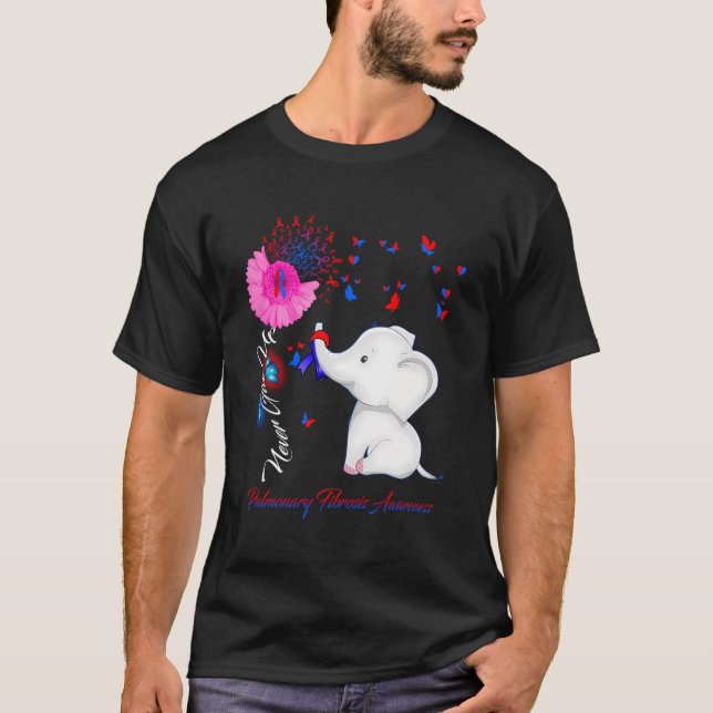 Camiseta Cinta de sensibilización sobre la Fibrosis Pulmona (Anverso)