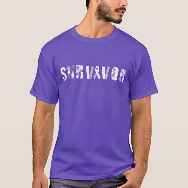 Camiseta Cinta de sobrevivientes de Cáncer Inspirador Motiv (Anverso)