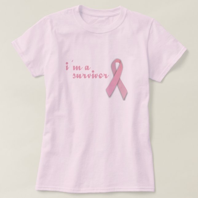 Camiseta Cinta de sobrevivientes del cáncer de mama (Diseño del anverso)