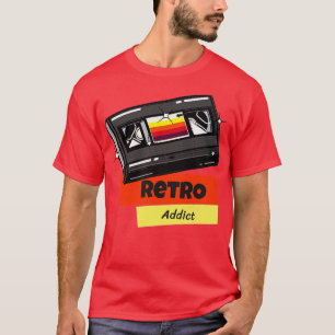 Camiseta Cinta de vídeo retro adicto 80s