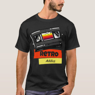 Camiseta Cinta de vídeo retro adicto 80s