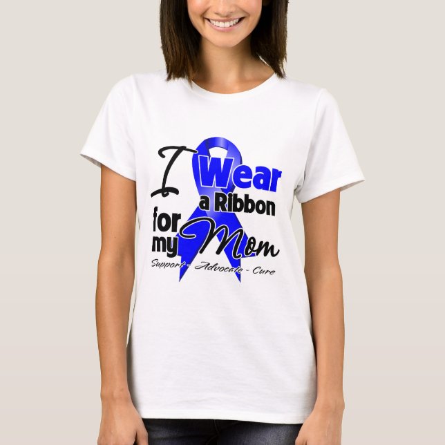 Camiseta Cinta del cáncer de colon de la mama (Anverso)