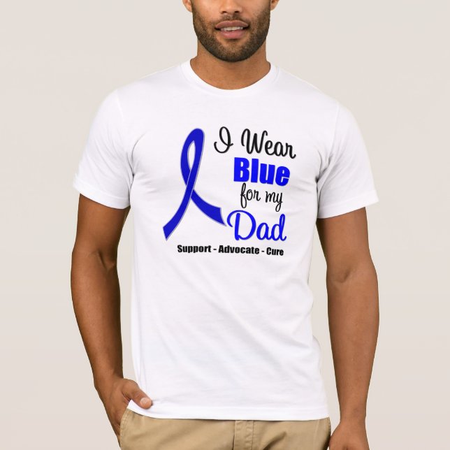 Camiseta Cinta del cáncer de colon para mi papá (Anverso)