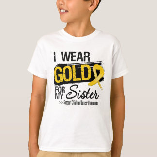 Camiseta Cinta del cáncer de la niñez para mi hermana