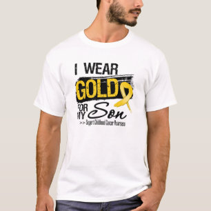Camiseta Cinta del cáncer de la niñez para mi hijo