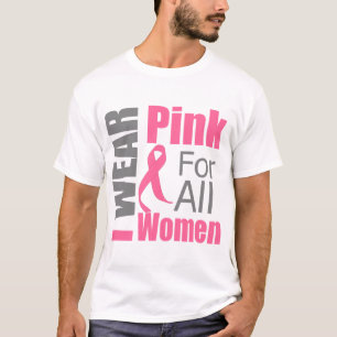 Camiseta Cinta del cáncer de pecho llevo el rosa para toda