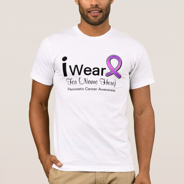 Camiseta Cinta del cáncer pancreático del desgaste del (Anverso)