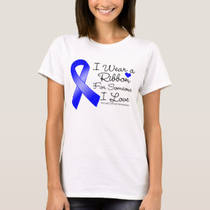 Camiseta Cinta del cáncer rectal alguien amor de I