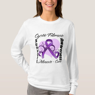 Camiseta Cinta del corazón - conciencia de la fibrosis