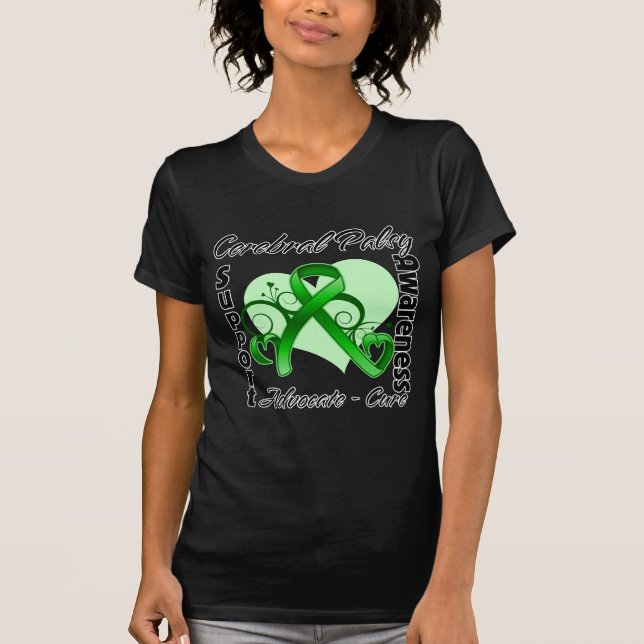 Camiseta Cinta del corazón - conciencia de la parálisis (Anverso)
