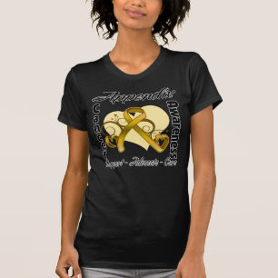 Camiseta Cinta del corazón - conciencia del cáncer del