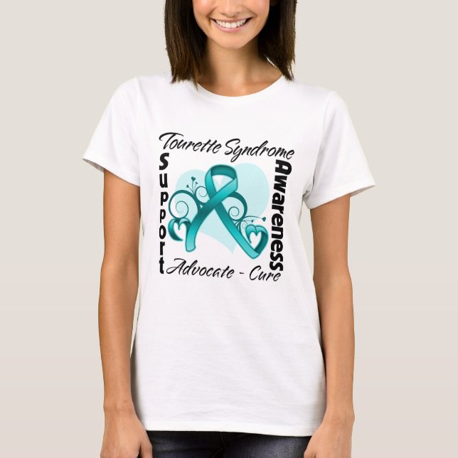 Camiseta Cinta del corazón - conciencia del síndrome de (Anverso)