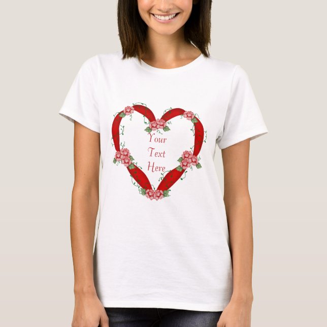 Camiseta Cinta del corazón del personalizable - muñeca bebé (Anverso)