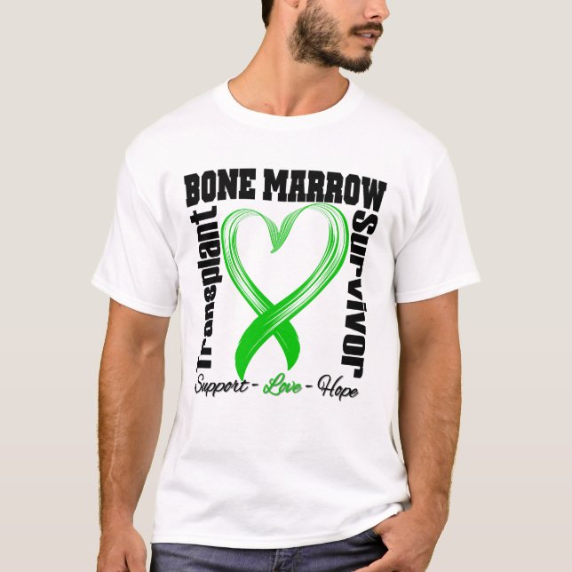 Camiseta Cinta del corazón - superviviente del trasplante (Anverso)