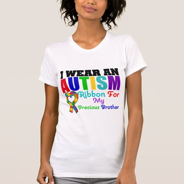 Camiseta Cinta del desgaste del autismo I para mi Brother (Anverso)