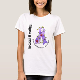 Camiseta Cinta del esófago 3 de la flor del cáncer