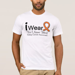 Camiseta Cinta del naranja del cáncer del riñón del